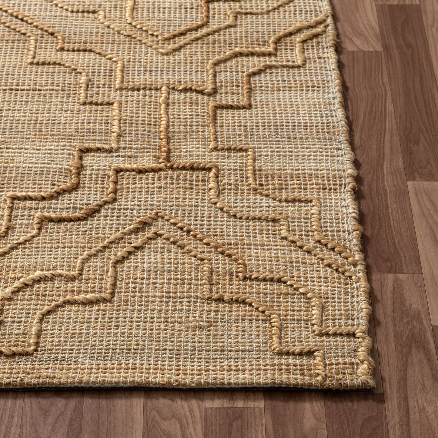 Maples-82387 Farmhouse Hand-Woven Brown Cotton Indoor Area Rug - LR Home