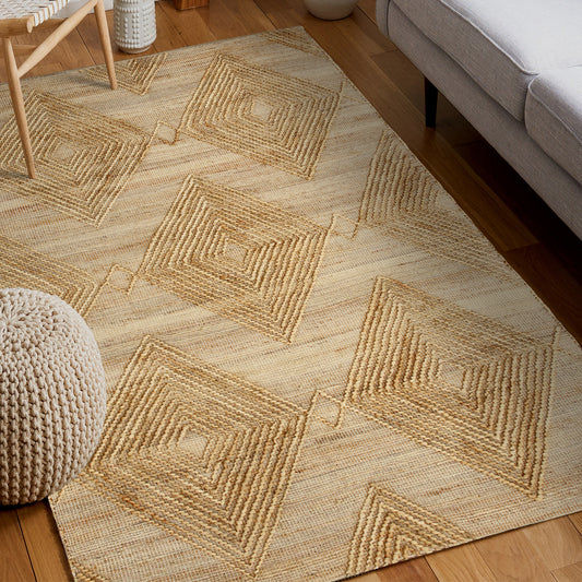 Maples-82388 Farmhouse Hand-Woven Brown Cotton Indoor Area Rug - LR Home