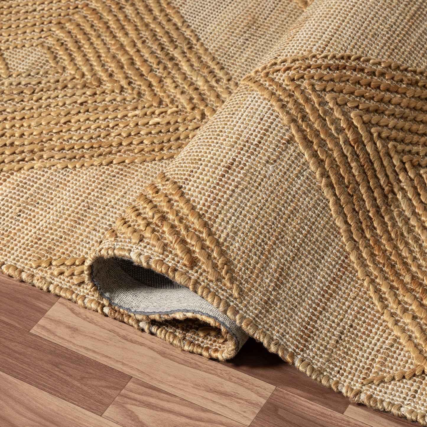 Maples-82388 Farmhouse Hand-Woven Brown Cotton Indoor Area Rug - LR Home