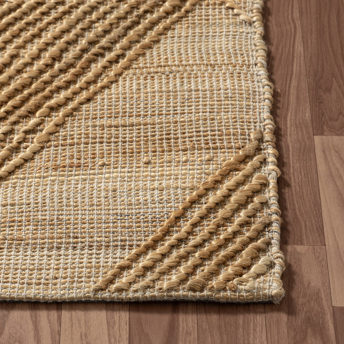 Maples-82388 Farmhouse Hand-Woven Brown Cotton Indoor Area Rug - LR Home
