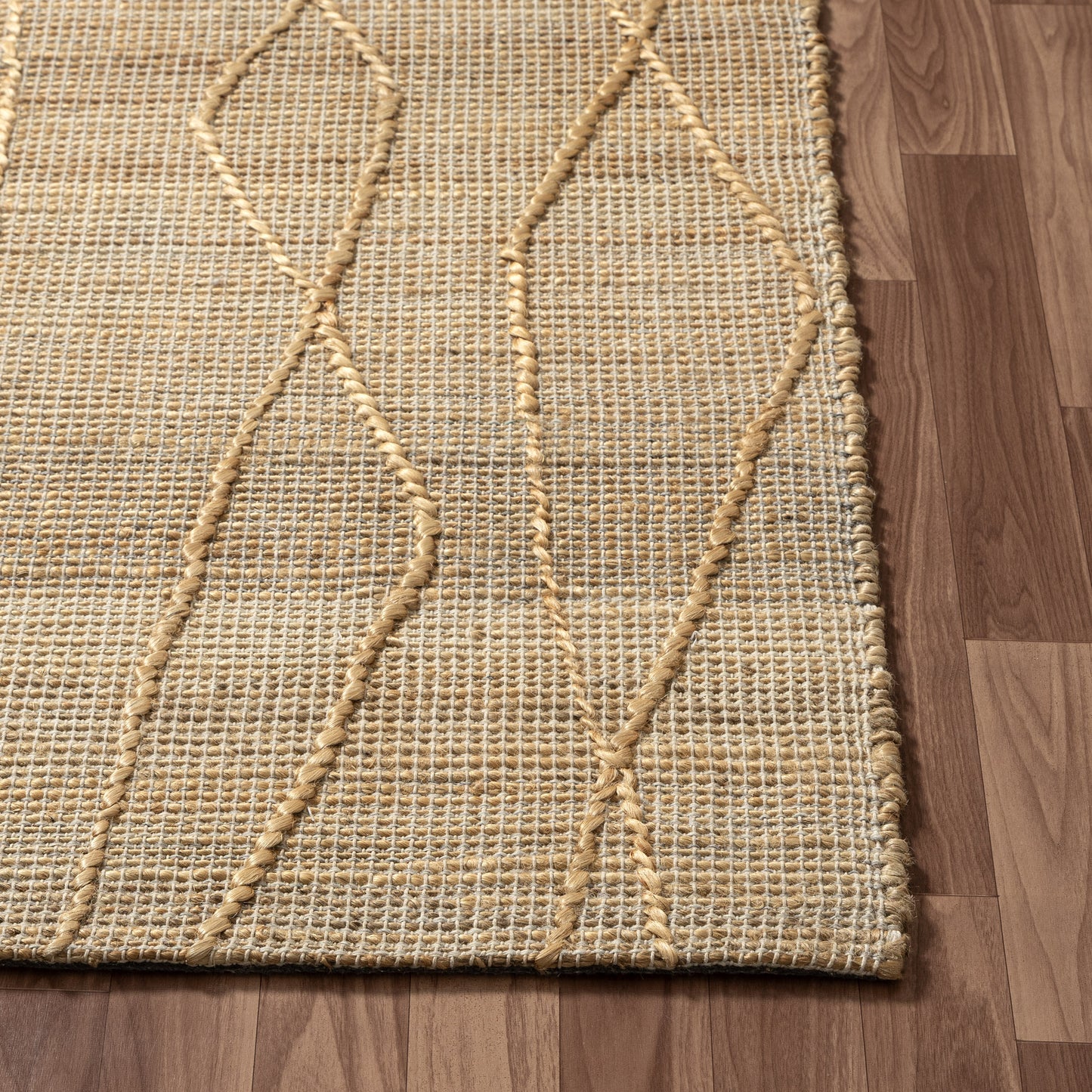 Maples-82390 Contemporary Hand-Woven Natural Cotton Indoor Area Rug - LR Home