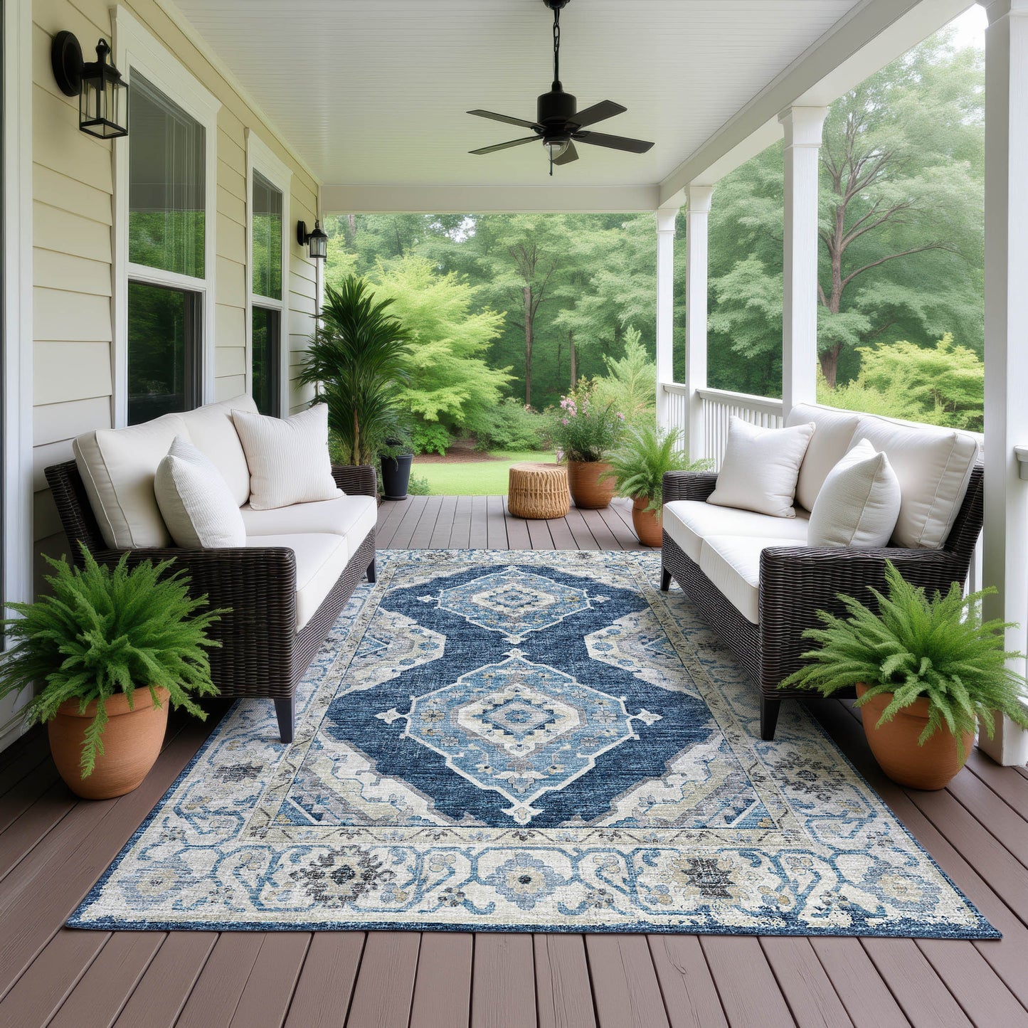 Machine Made Marbella MB1 Indigo - Dalyn Rugs
