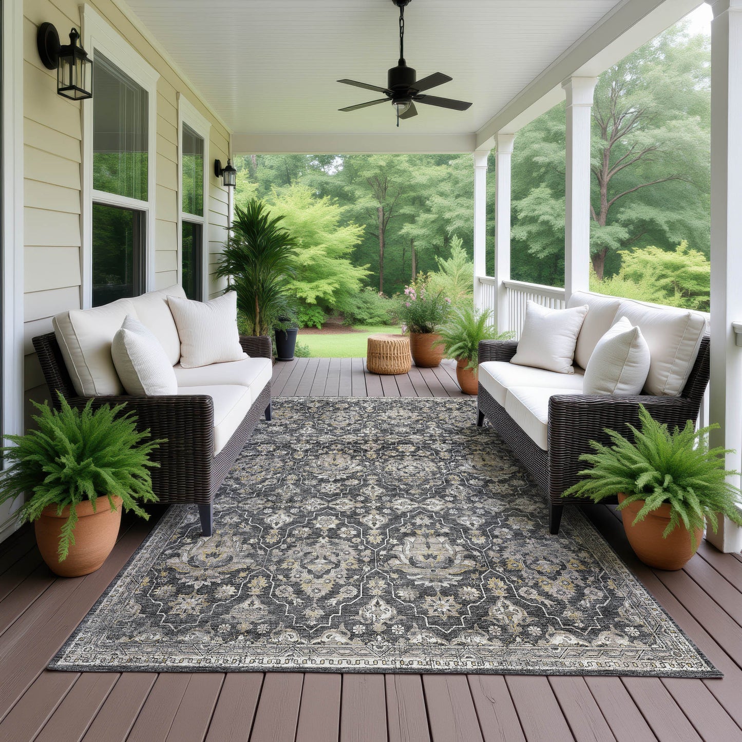 Machine Made Marbella MB4 Charcoal - Dalyn Rugs