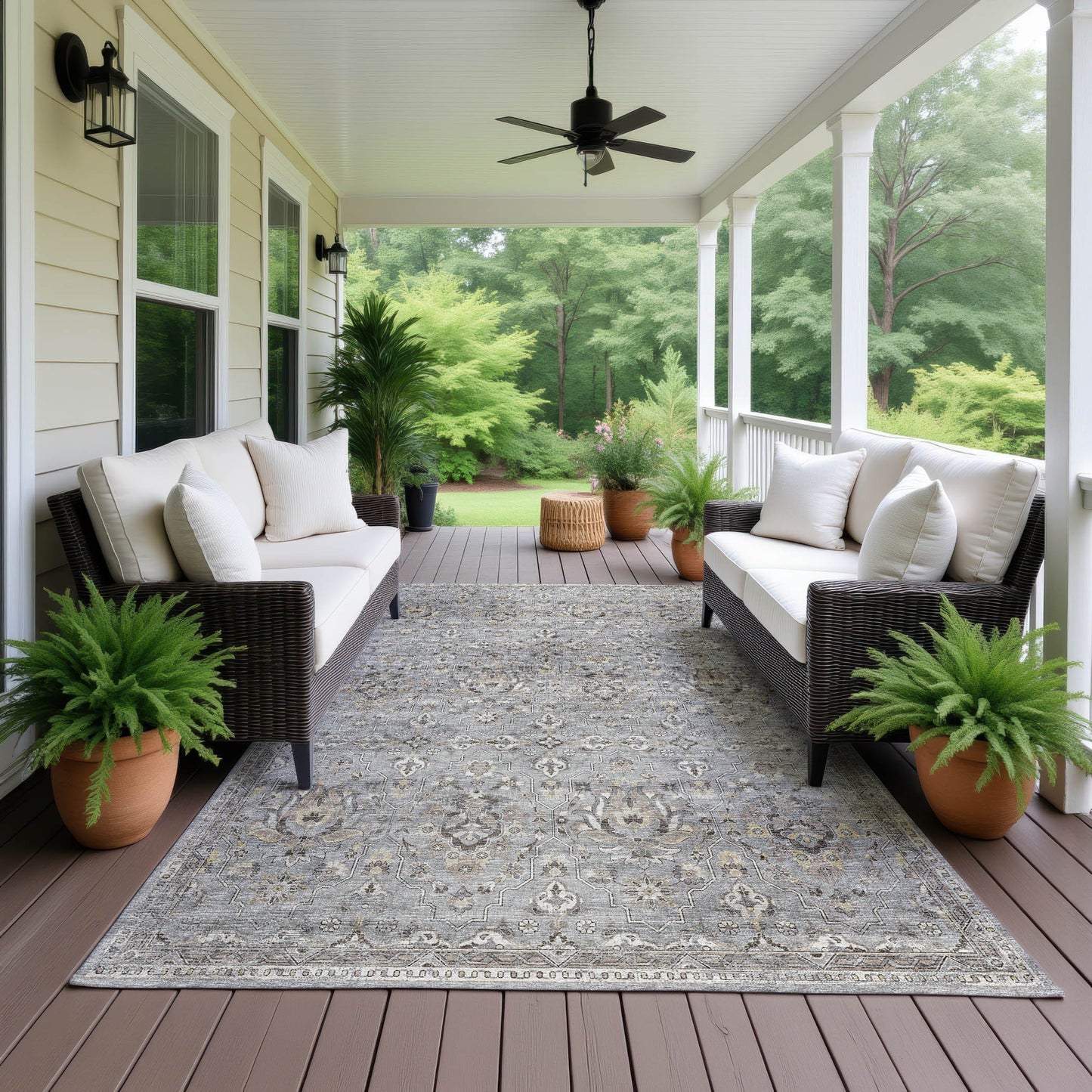 Machine Made Marbella MB4 Silver - Dalyn Rugs