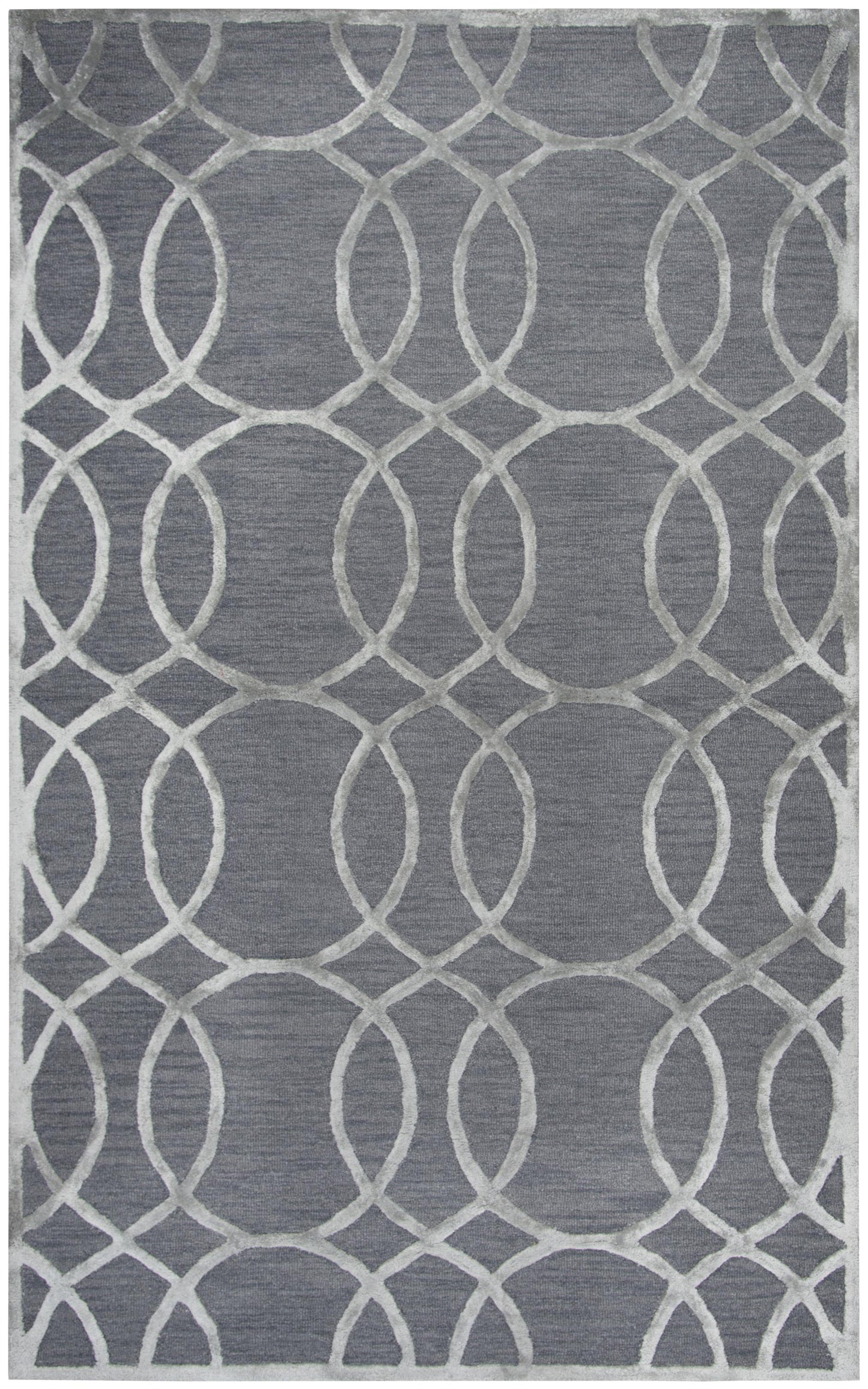 Monroe ME313A Medium Gray Hand-Tufted Rug - Rizzy