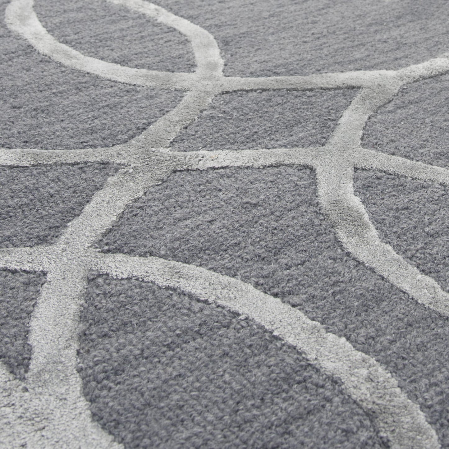 Monroe ME313A Medium Gray Hand-Tufted Rug - Rizzy
