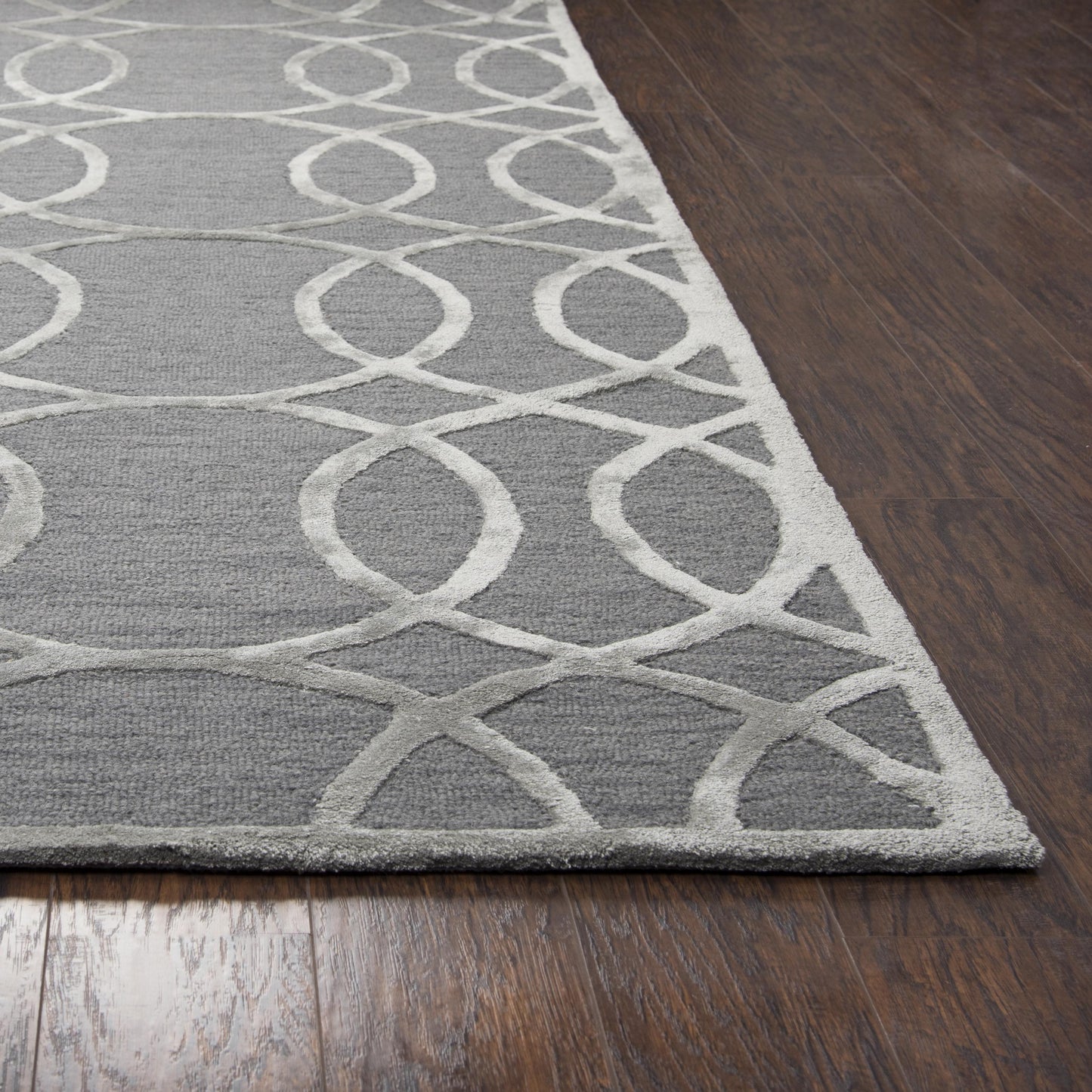 Monroe ME313A Medium Gray Hand-Tufted Rug - Rizzy