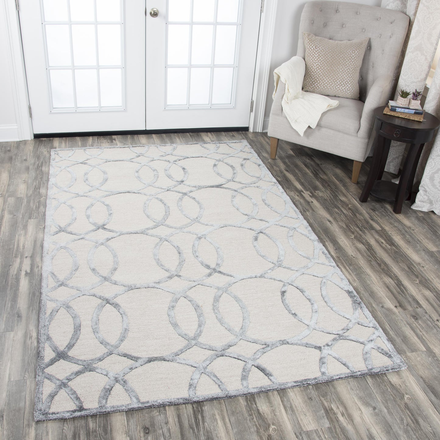 Monroe ME315A Cream Hand-Tufted Rug - Rizzy