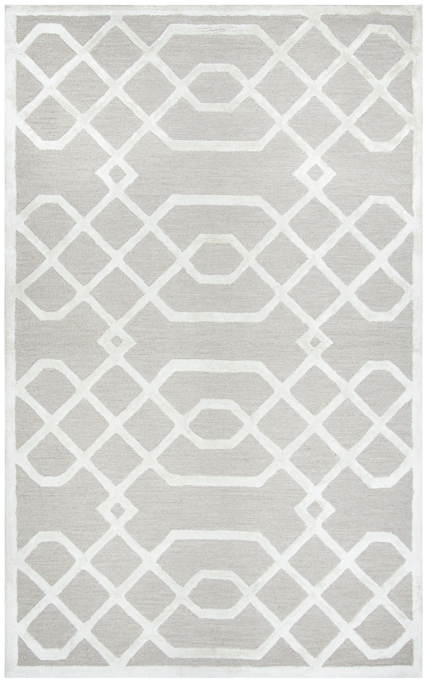 Monroe ME316A Beige Hand-Tufted Rug - Rizzy