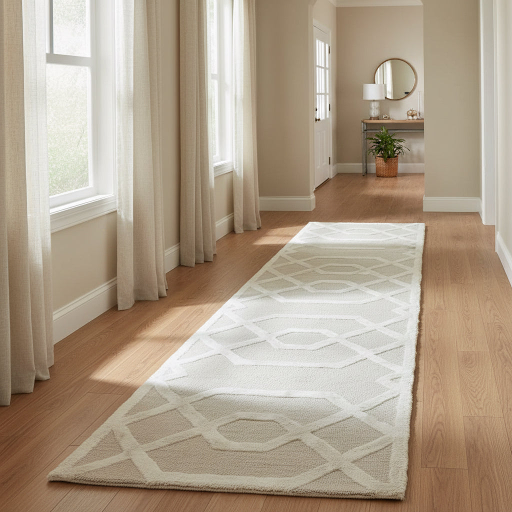 Monroe ME316A Beige Hand-Tufted Rug - Rizzy