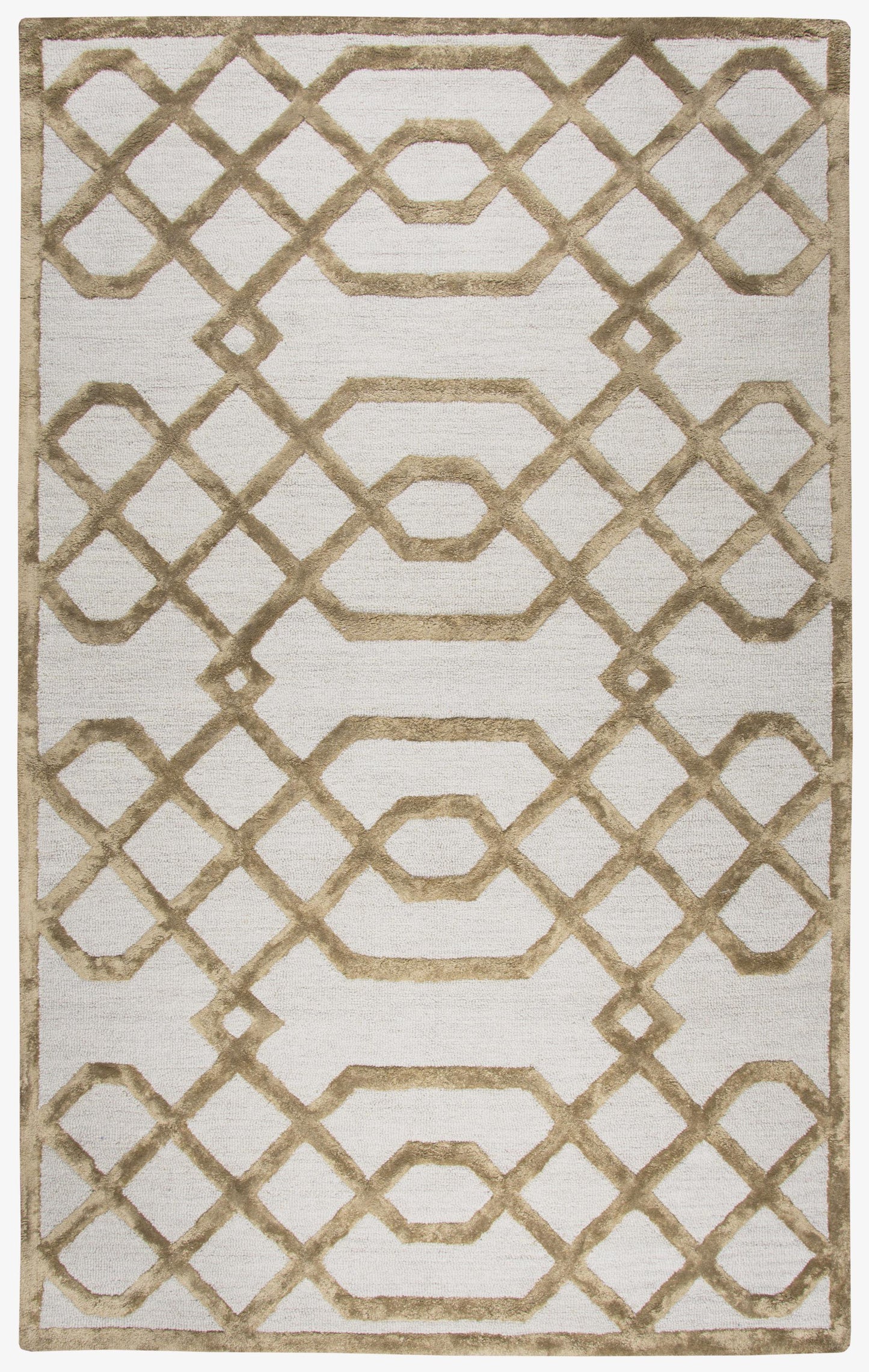 Monroe ME317A Cream Hand-Tufted Rug - Rizzy