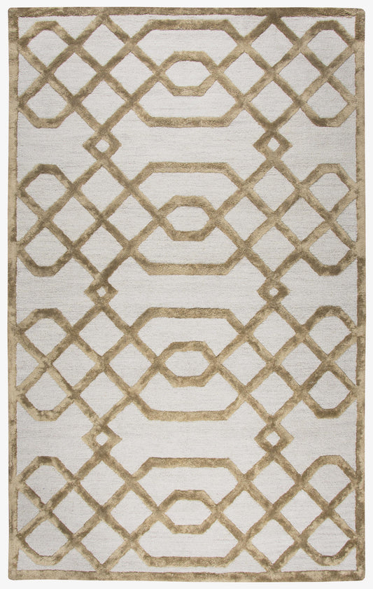 Monroe ME317A Cream Hand-Tufted Rug - Rizzy