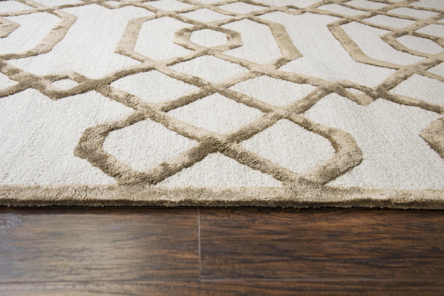 Monroe ME317A Cream Hand-Tufted Rug - Rizzy