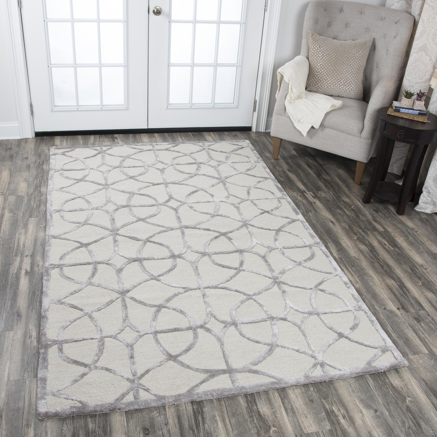 Monroe ME320A Ivory Hand-Tufted Rug - Rizzy