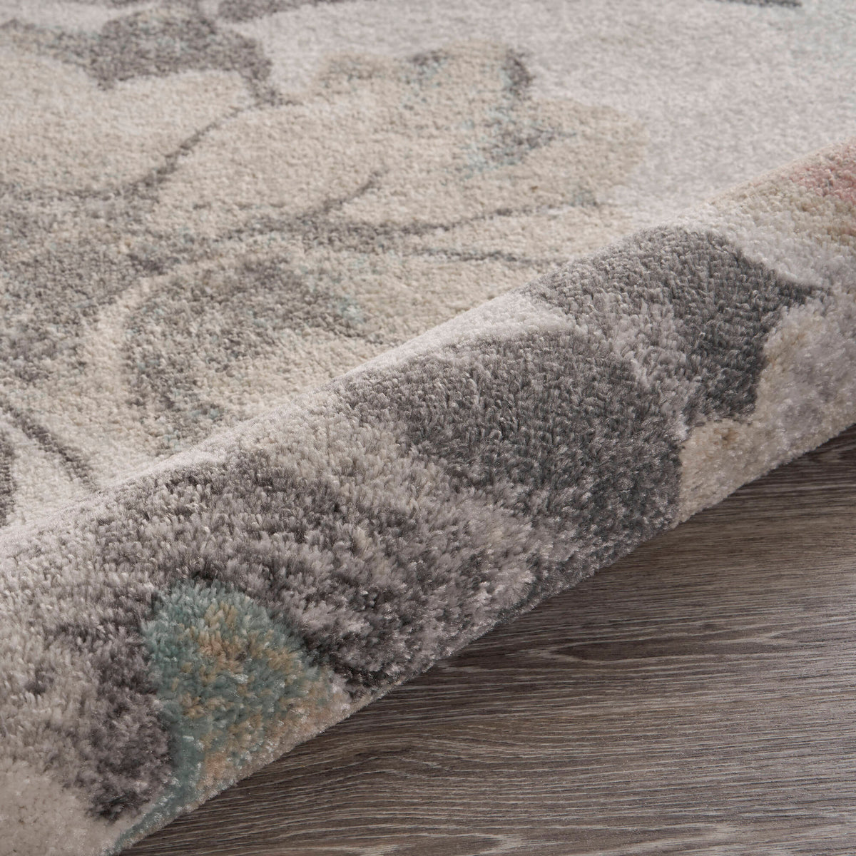 Ivory Rose Garden Area Rug - close-up detail