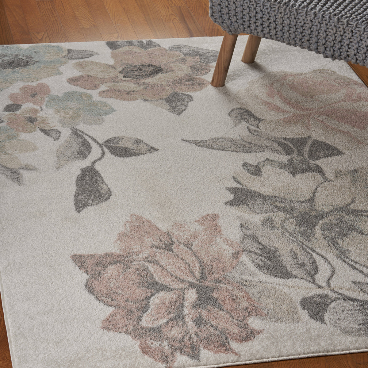 Ivory Rose Garden Area Rug - lifestyle view 2