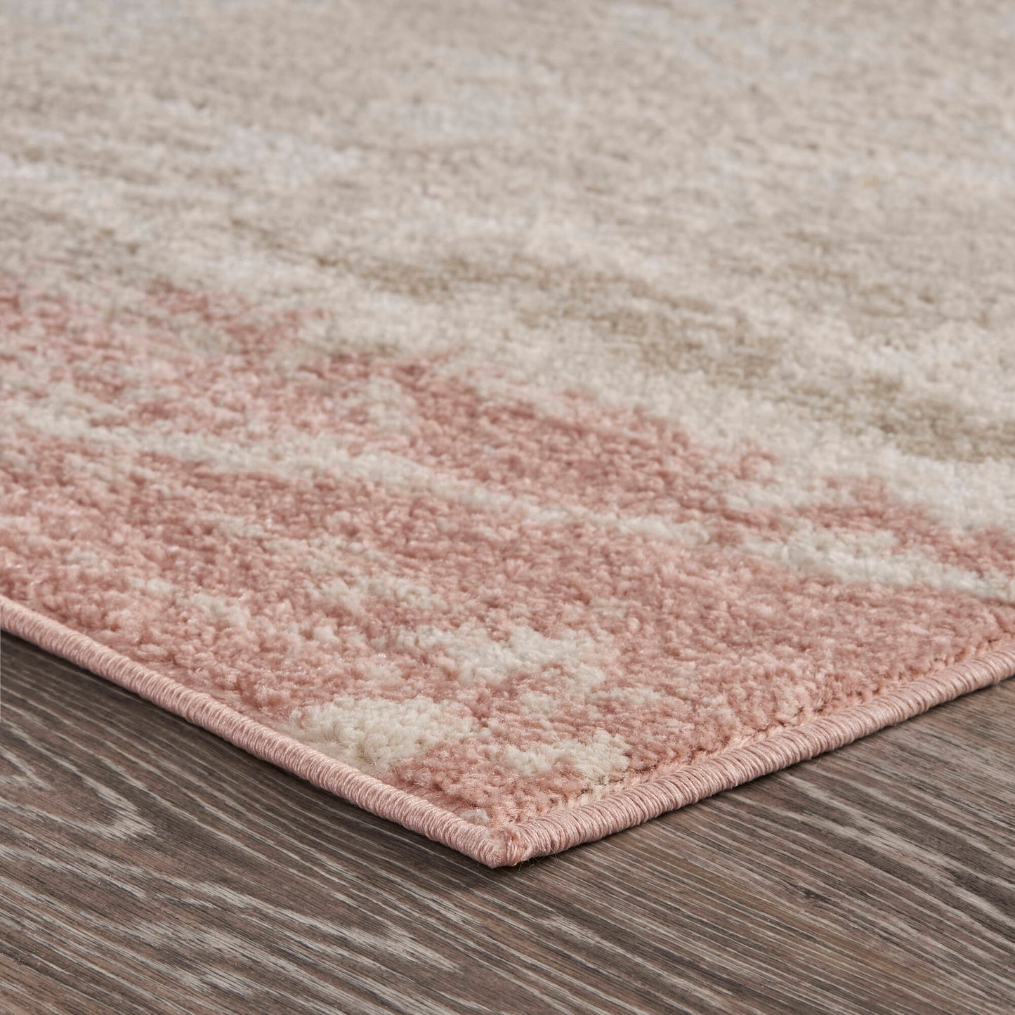 Meadow-81542 Farmhouse Power-Loomed Ivory/Blush Jute Indoor Area Rug - LR Home