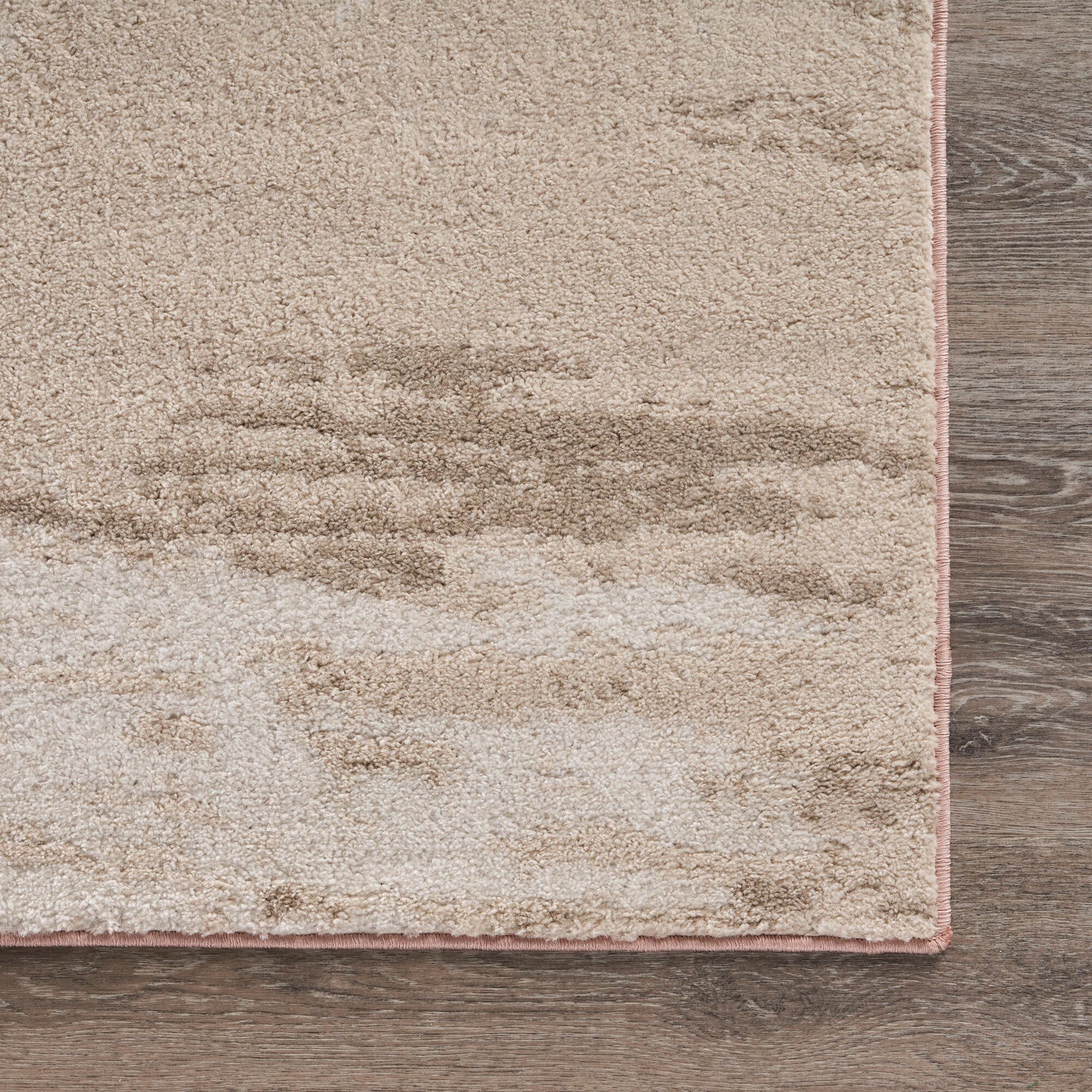 MEADO-81542 Coastal Machine Made Ivory/Blush Polypropylene Indoor Area Rugs - LR Home