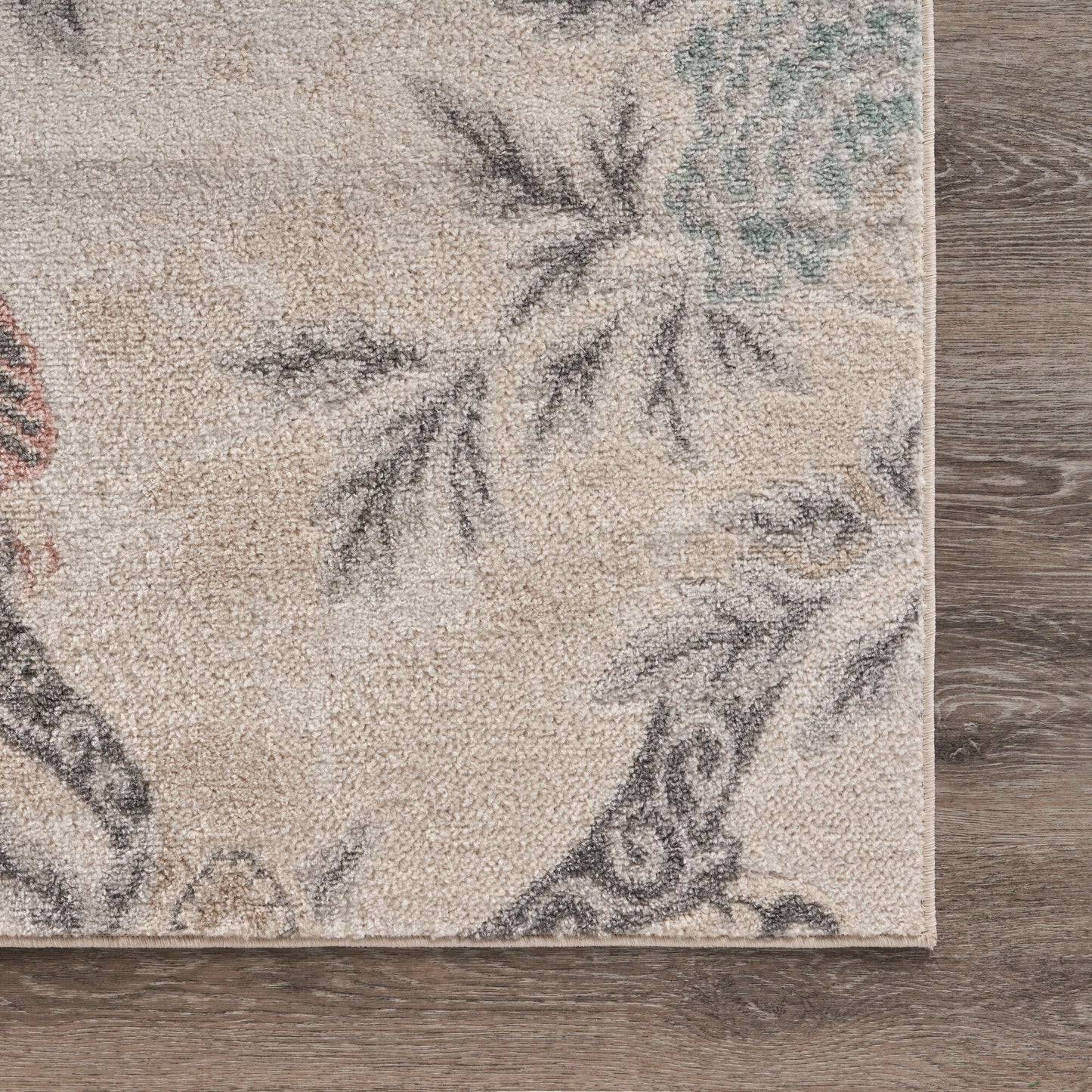 Meadow-81547 Farmhouse Power-Loomed Ivory/Multi Jute Indoor Area Rug - LR Home