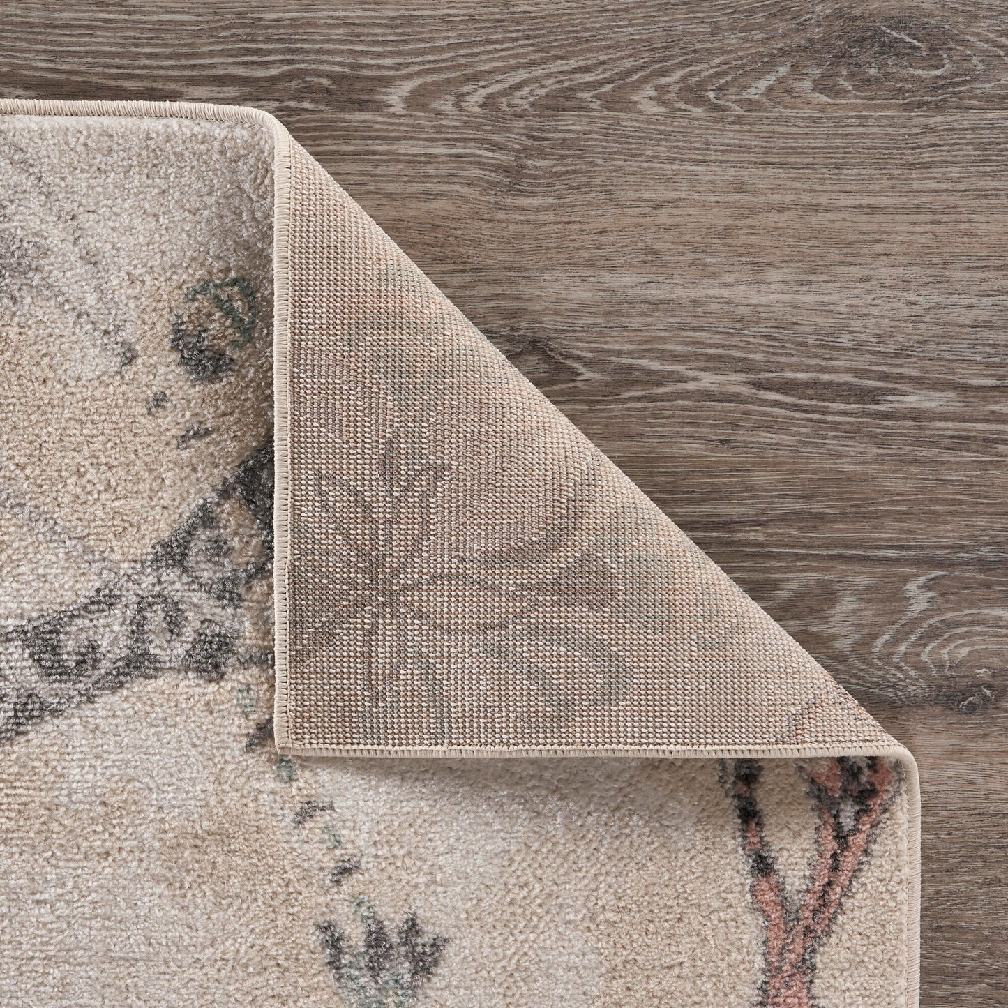 Meadow-81547 Farmhouse Power-Loomed Ivory/Multi Jute Indoor Area Rug - LR Home