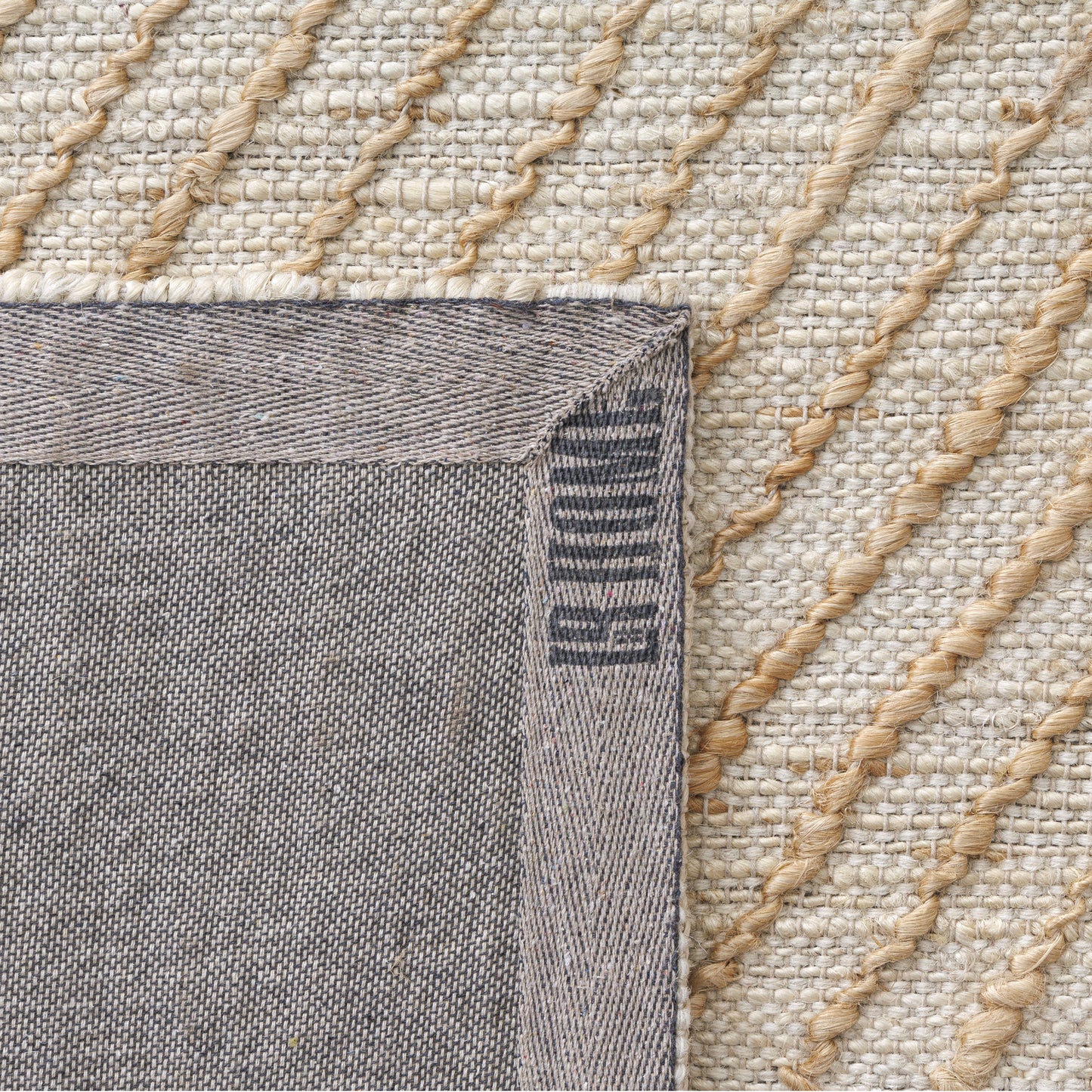 Mesa-82568 Modern Hand-Woven Bleached/Natural Cotton Indoor Area Rug - LR Home
