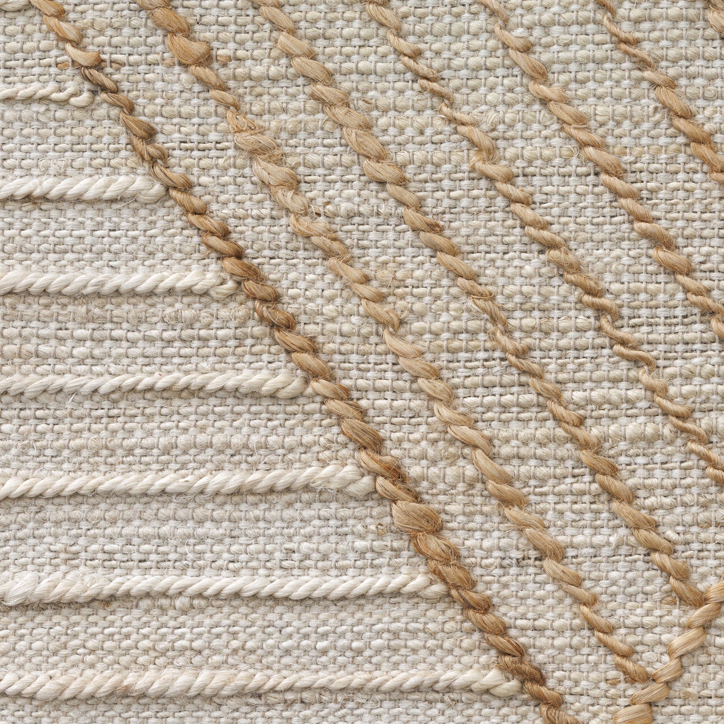 Mesa-82568 Modern Hand-Woven Bleached/Natural Cotton Indoor Area Rug - LR Home