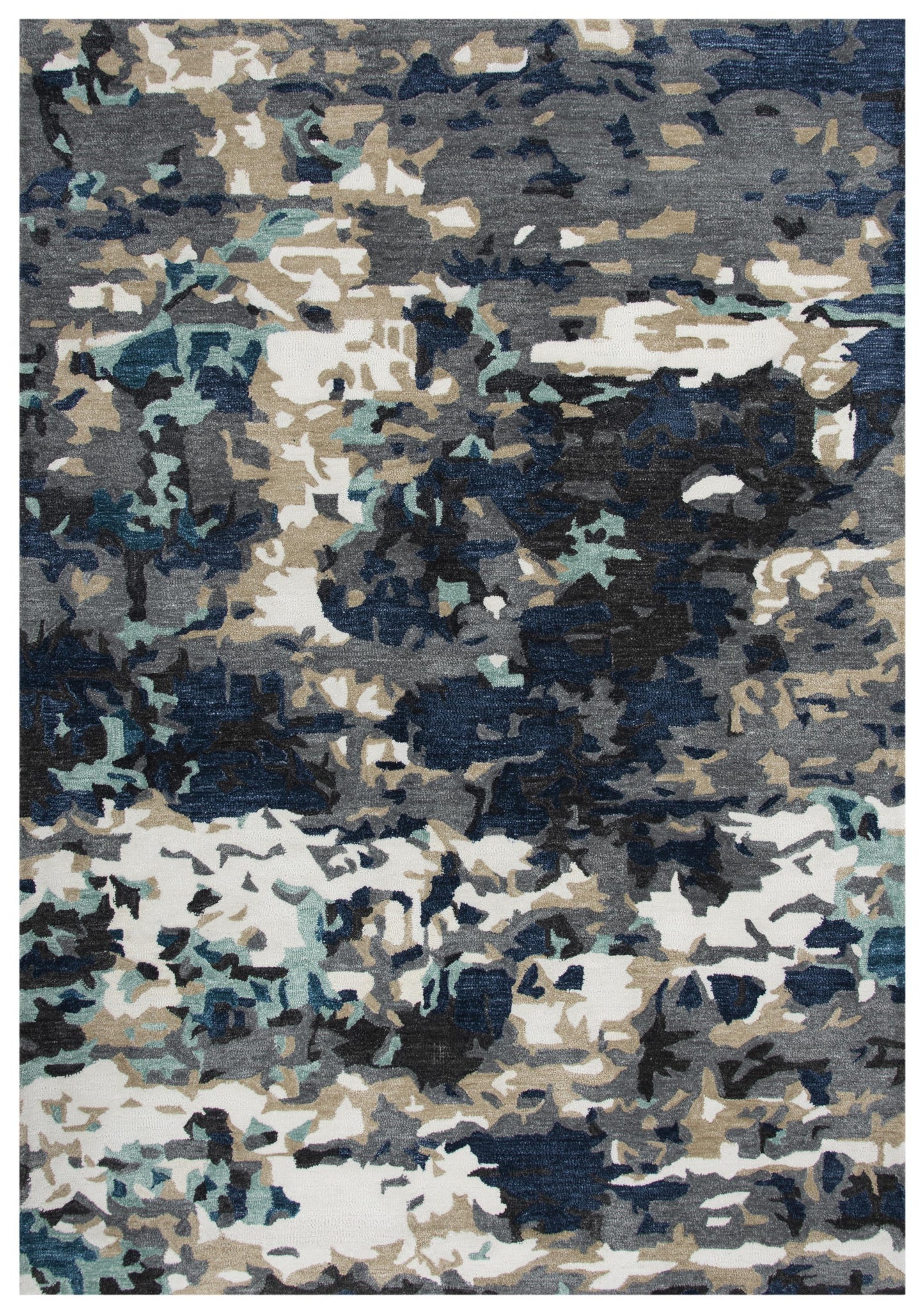 Metro MET103 Gray/Multi Hand-Tufted Rug - Rizzy