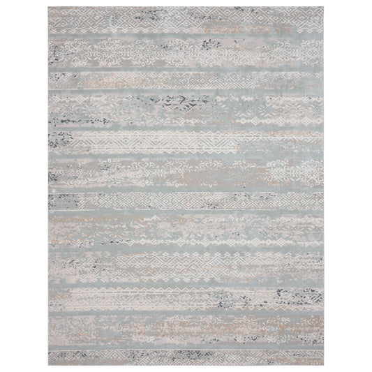 MICHE-81636 Modern/Contemporary Machine Made Gray/Blue/Cream/Taupe Polyester Indoor Area Rugs - LR Home