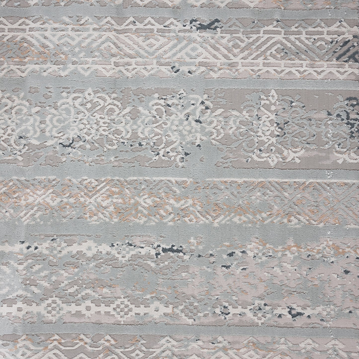 Michelle-81636 Modern Power-Loomed Gray/Blue/Cream/Taupe Cotton Indoor Area Rug - LR Home