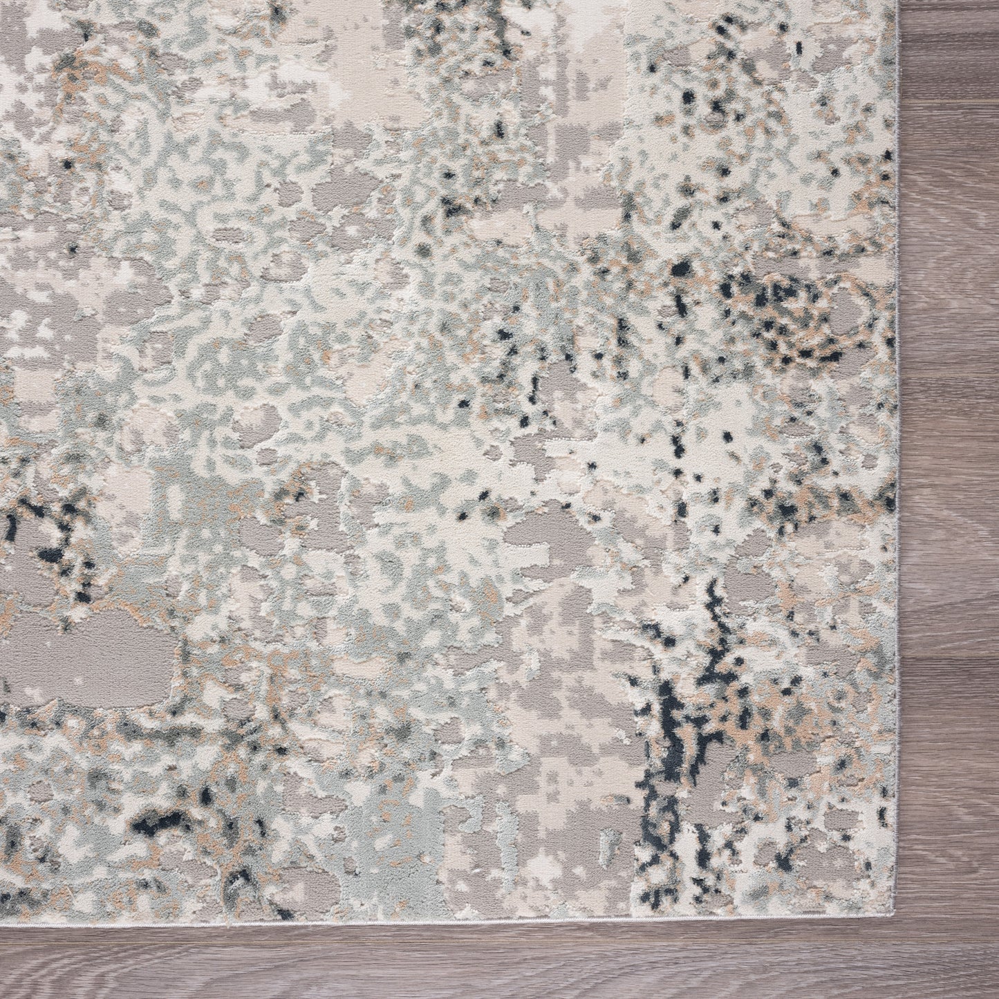 Michelle-81637 Modern Power-Loomed Gray/Cream/Taupe Cotton Indoor Area Rug - LR Home