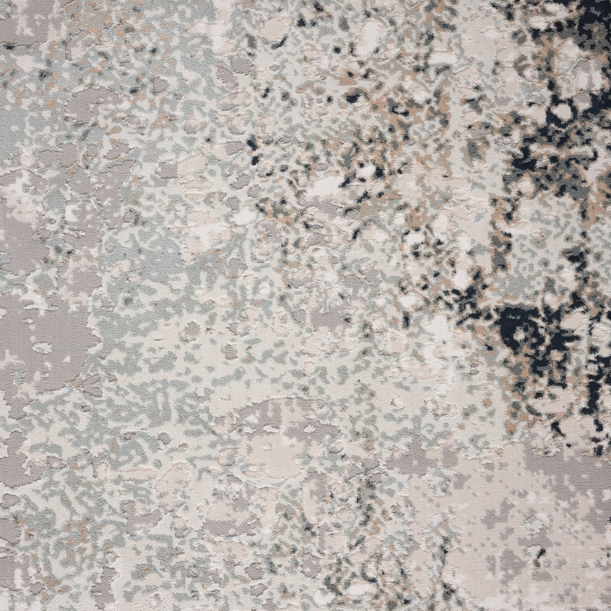 Neutral Distressed Abstract Contemporary Accent Rug - lifestyle view