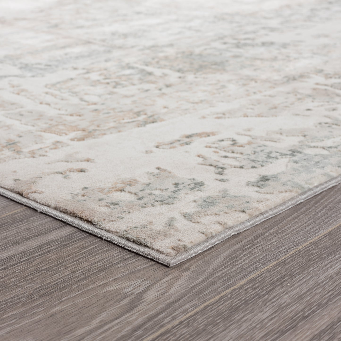Michelle-81638 Modern Power-Loomed Gray/Taupe Cotton Indoor Area Rug - LR Home