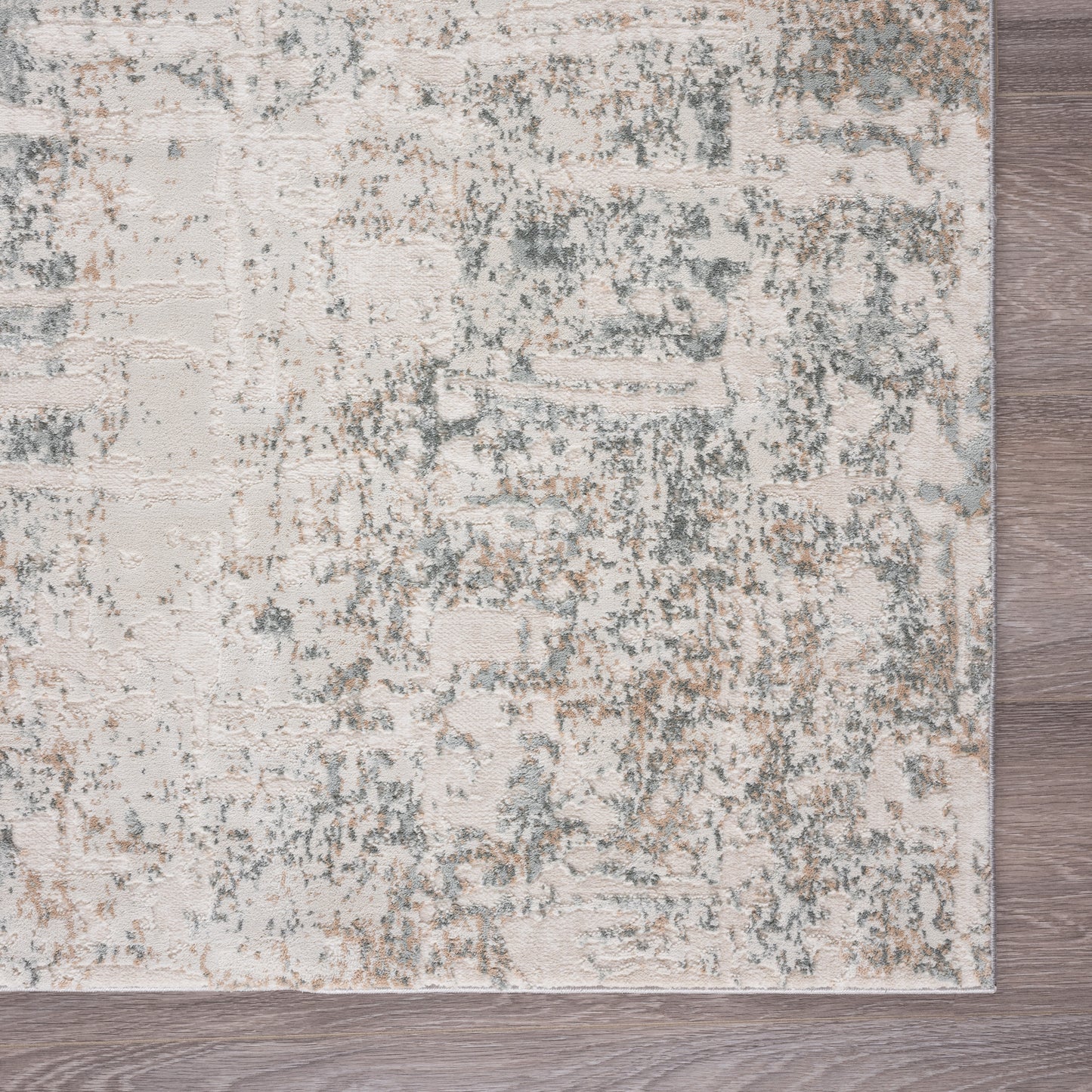 MICHE-81638 Modern/Contemporary Machine Made Gray/Cream/Blue/Taupe Polyester Indoor Area Rugs - LR Home