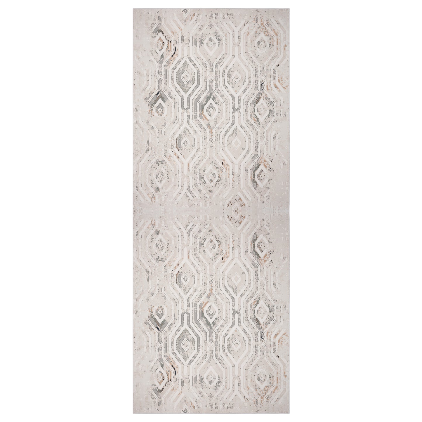 Michelle-81640 Modern Power-Loomed Gray/Cream Cotton Indoor Area Rug - LR Home