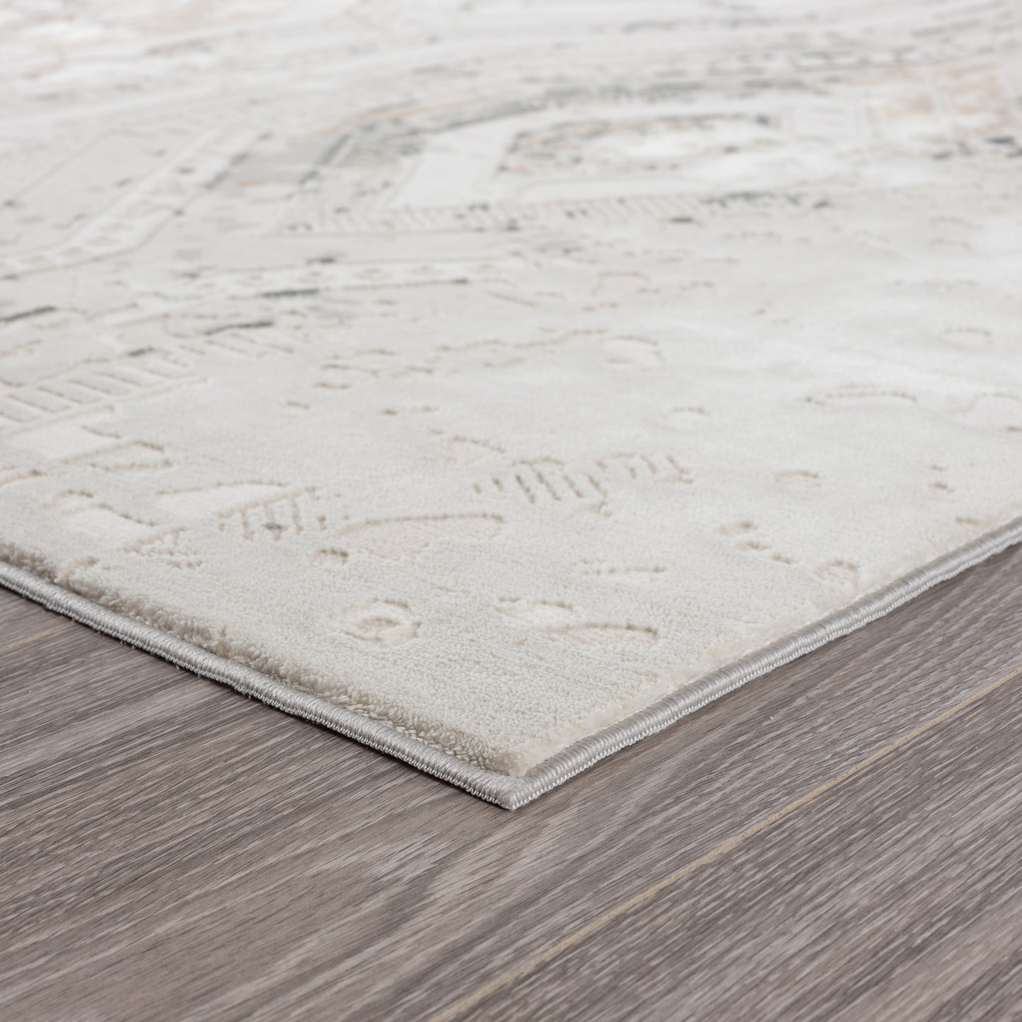 MICHE-81640 Modern/Contemporary Machine Made Gray/Cream/Taupe Polyester Indoor Area Rugs - LR Home