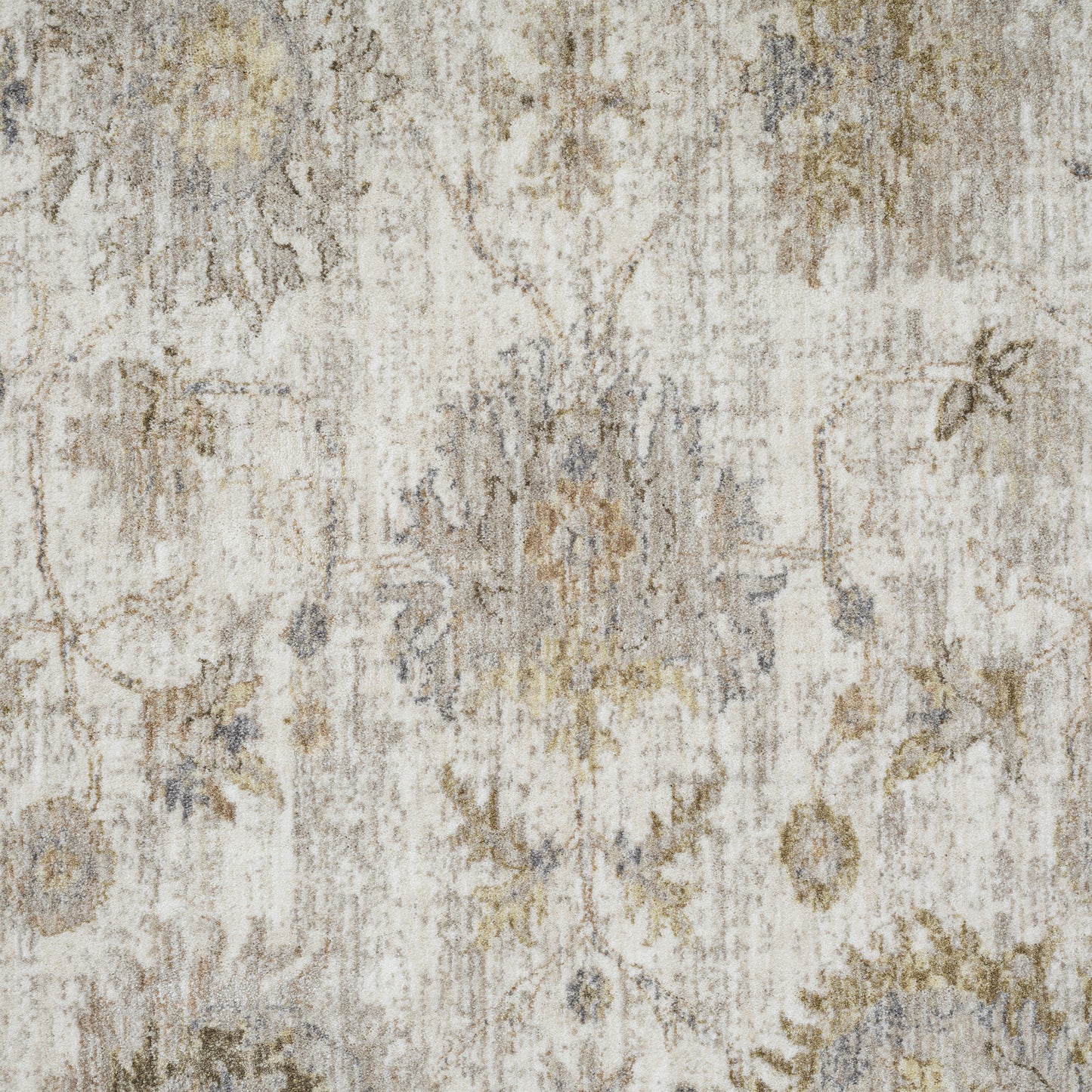 Miranda-82914 Farmhouse Power-Loomed Cream/Rust Cotton Indoor Area Rug - LR Home