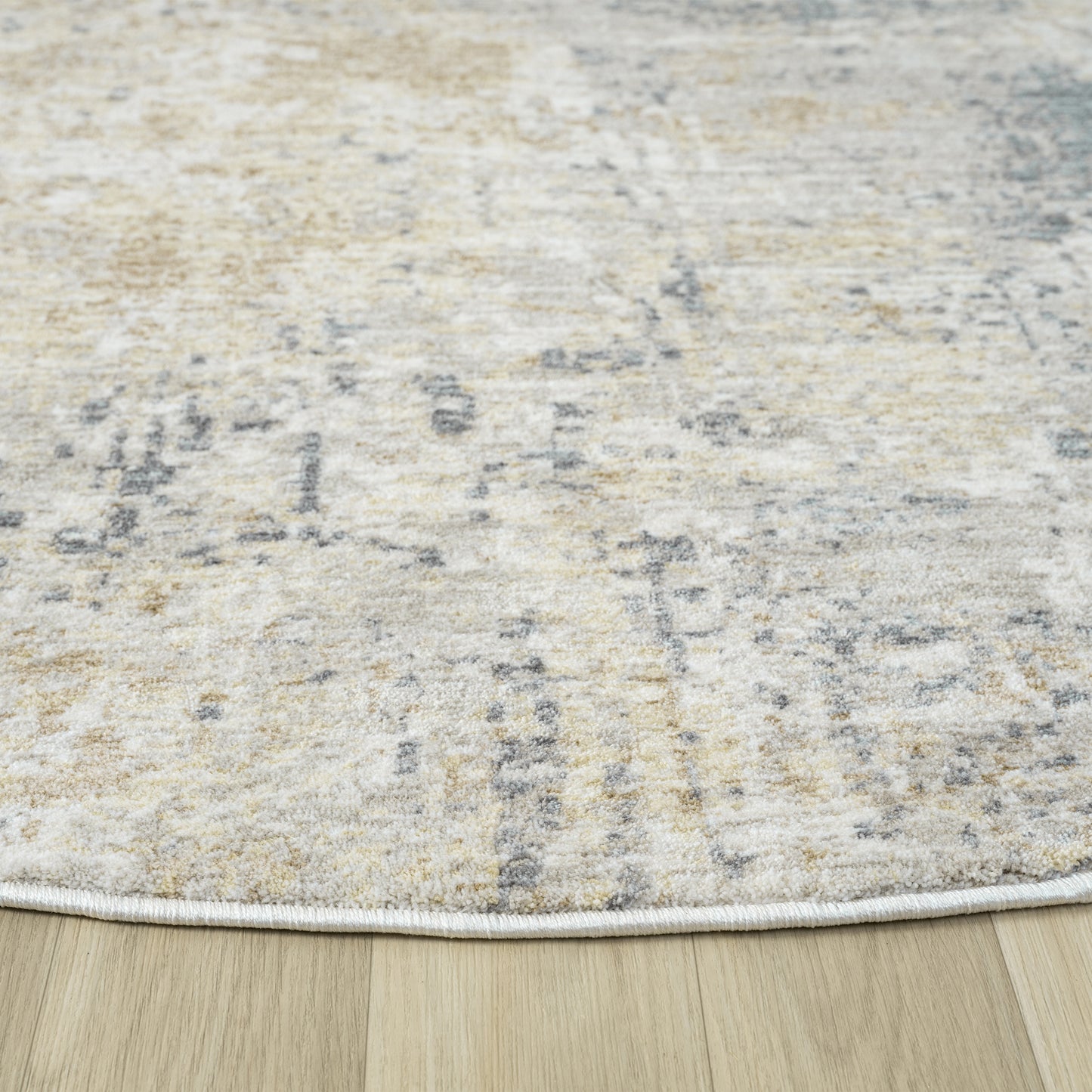 Miranda-82915 Modern Power-Loomed Cream/Multi Cotton Indoor Area Rug - LR Home
