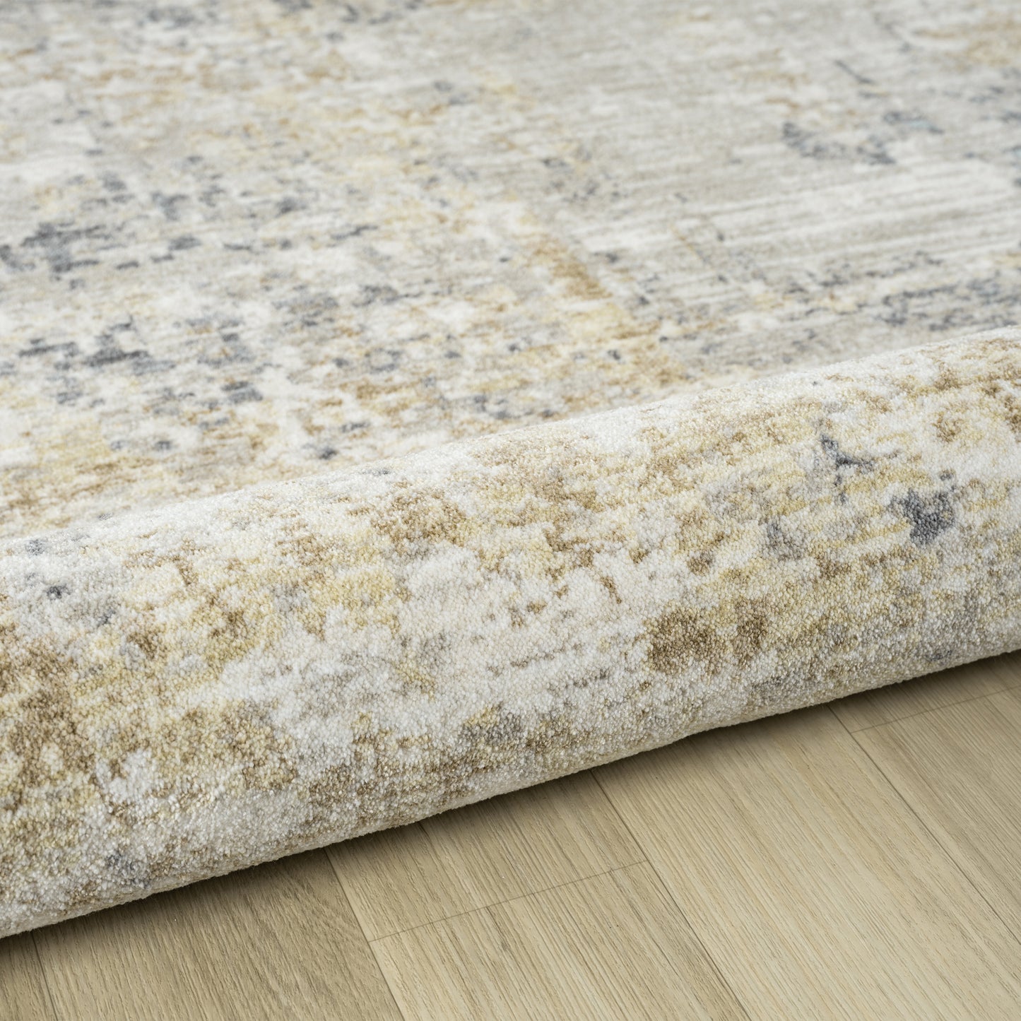Miranda-82915 Modern Power-Loomed Cream/Multi Cotton Indoor Area Rug - LR Home