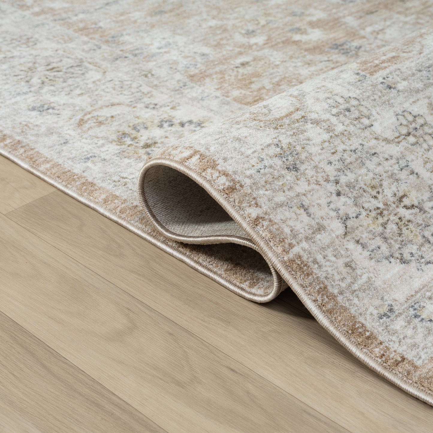Miranda-82916 Farmhouse Power-Loomed Rust/Ivory Cotton Indoor Area Rug - LR Home