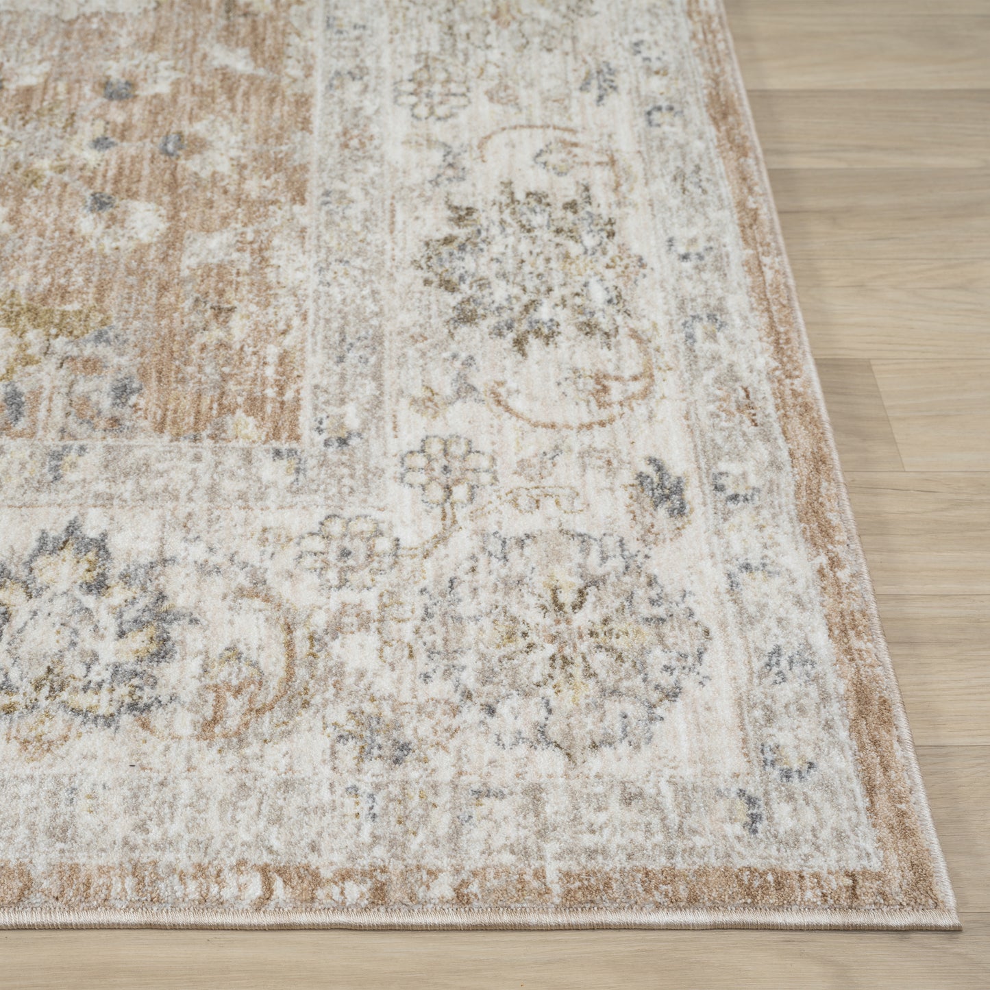 Miranda-82916 Farmhouse Power-Loomed Rust/Ivory Cotton Indoor Area Rug - LR Home