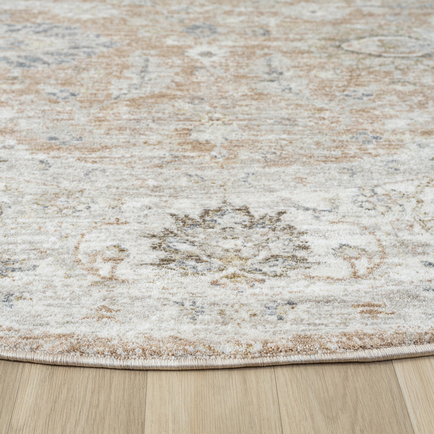 Miranda-82916 Farmhouse Power-Loomed Rust/Ivory Cotton Indoor Area Rug - LR Home