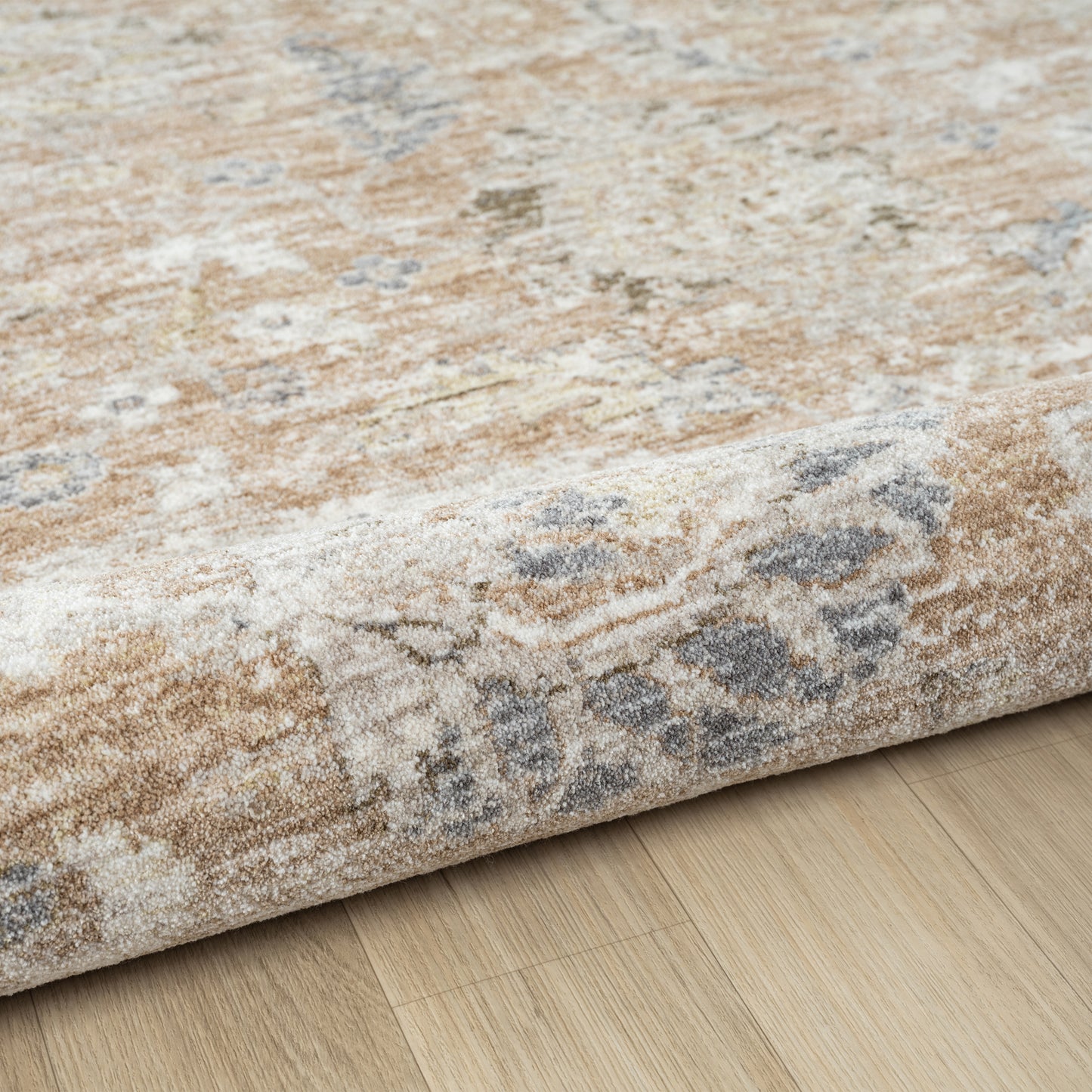 Miranda-82916 Farmhouse Power-Loomed Rust/Ivory Cotton Indoor Area Rug - LR Home