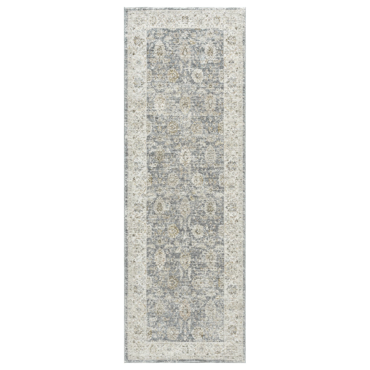 Miranda-82917 Farmhouse Power-Loomed Blue/Ivory Cotton Indoor Area Rug - LR Home