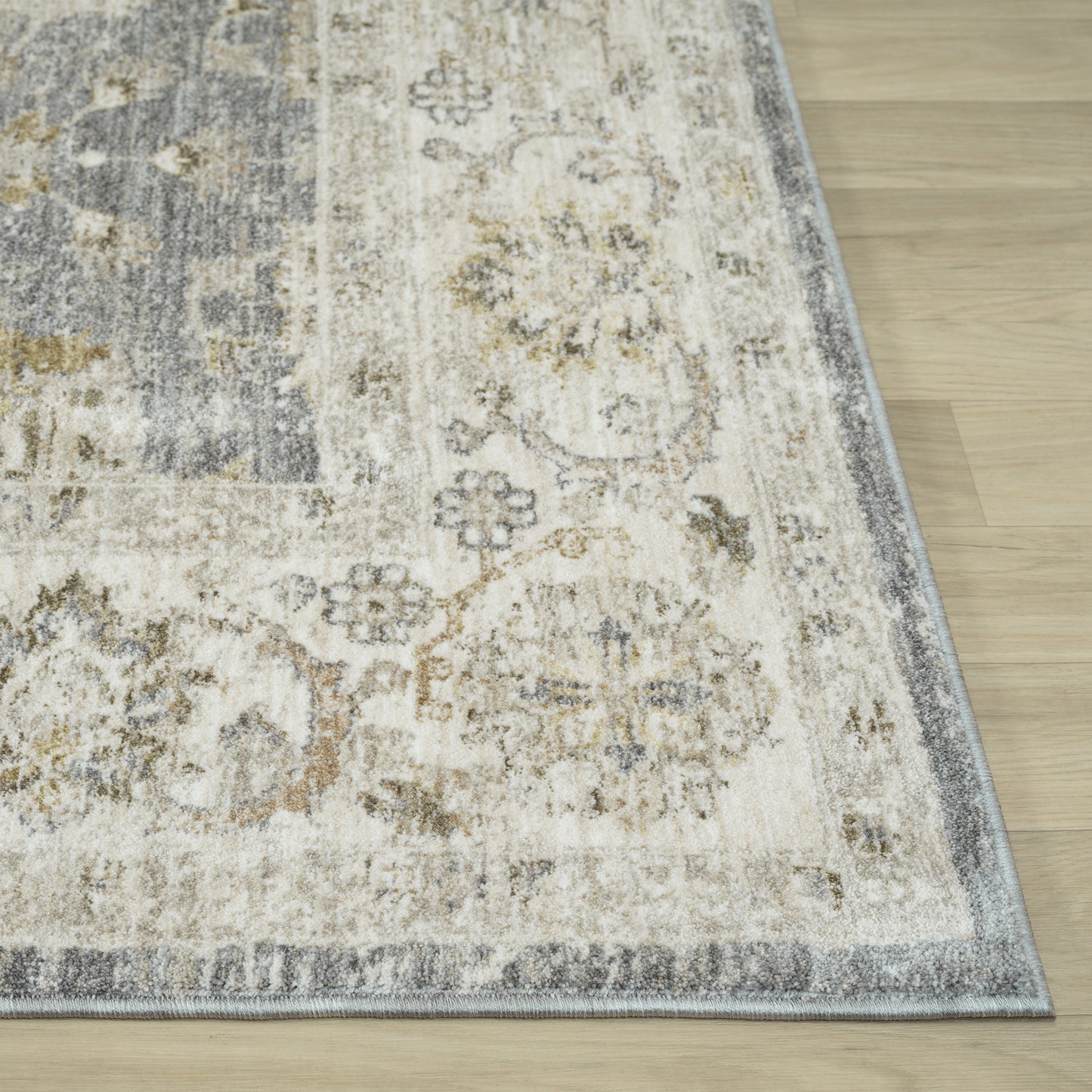 Miranda-82917 Farmhouse Power-Loomed Blue/Ivory Cotton Indoor Area Rug - LR Home