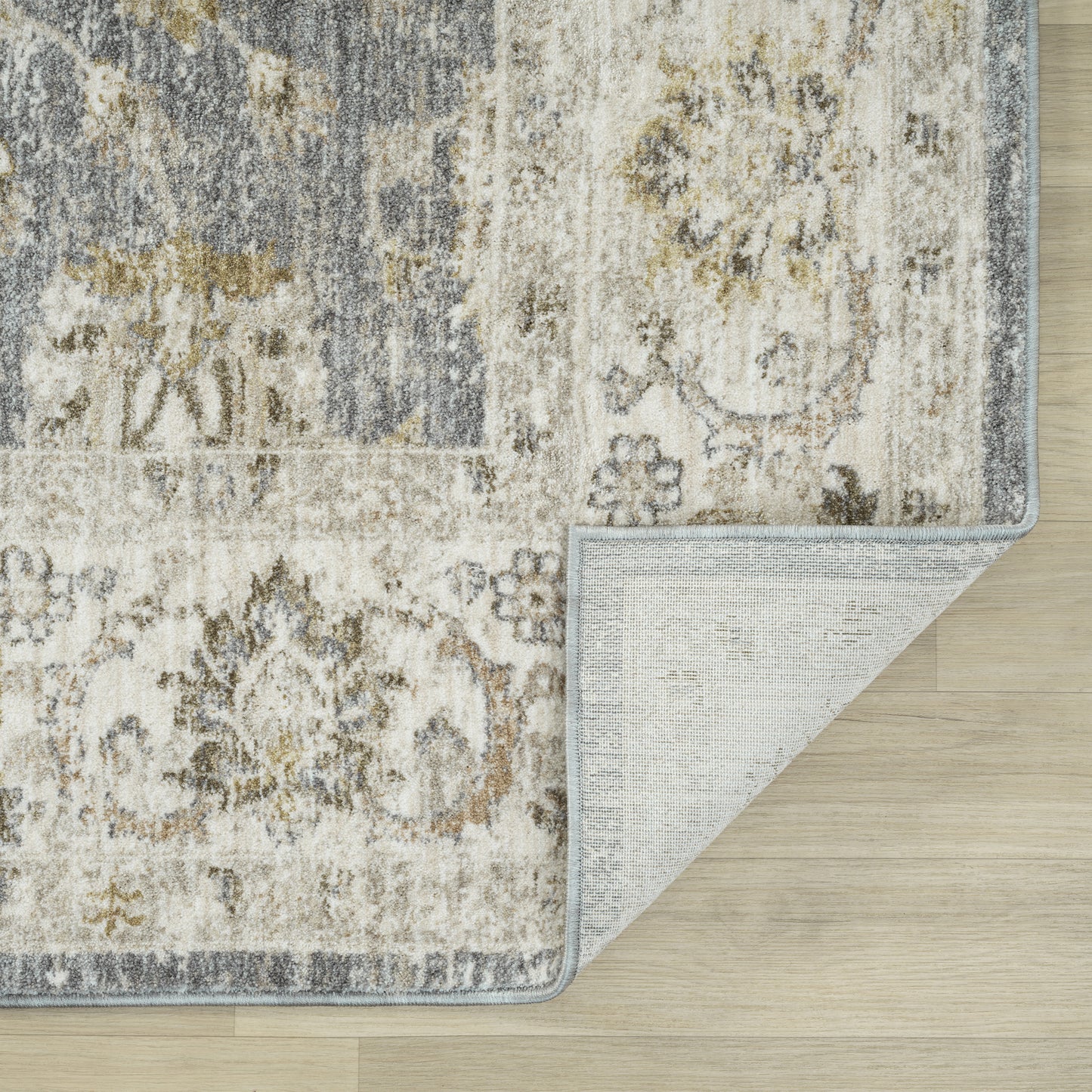 Miranda-82917 Farmhouse Power-Loomed Blue/Ivory Cotton Indoor Area Rug - LR Home