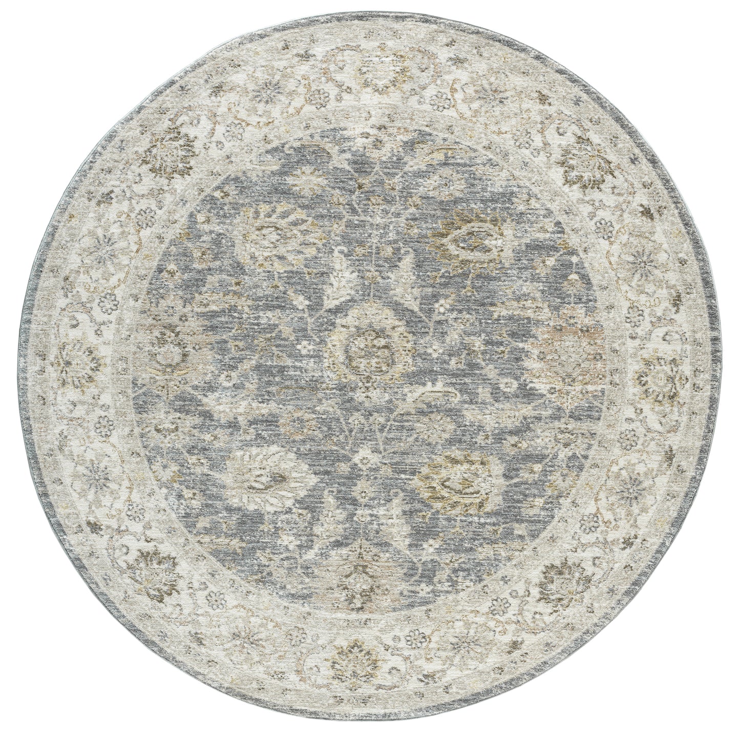 Miranda-82917 Farmhouse Power-Loomed Blue/Ivory Cotton Indoor Area Rug - LR Home
