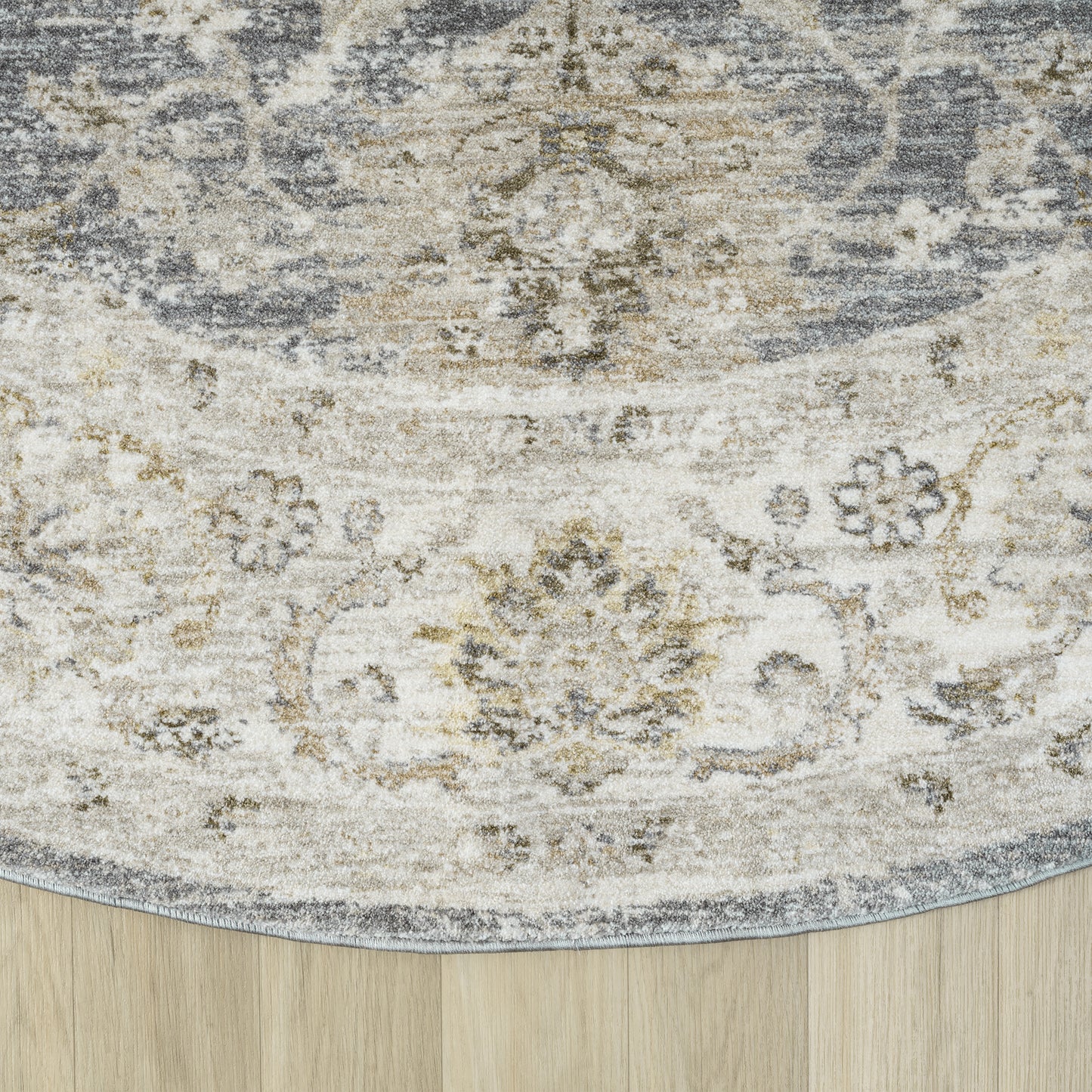 Miranda-82917 Farmhouse Power-Loomed Blue/Ivory Cotton Indoor Area Rug - LR Home