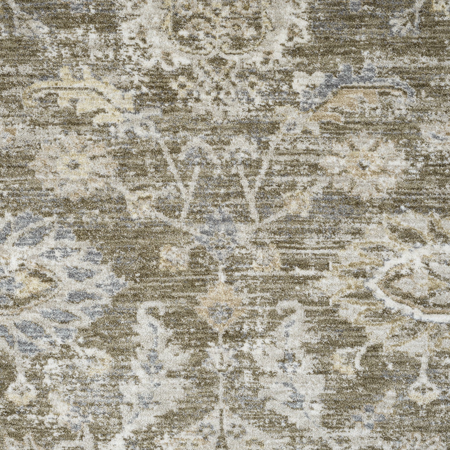 Miranda-82918 Farmhouse Power-Loomed Green/Ivory Cotton Indoor Area Rug - LR Home
