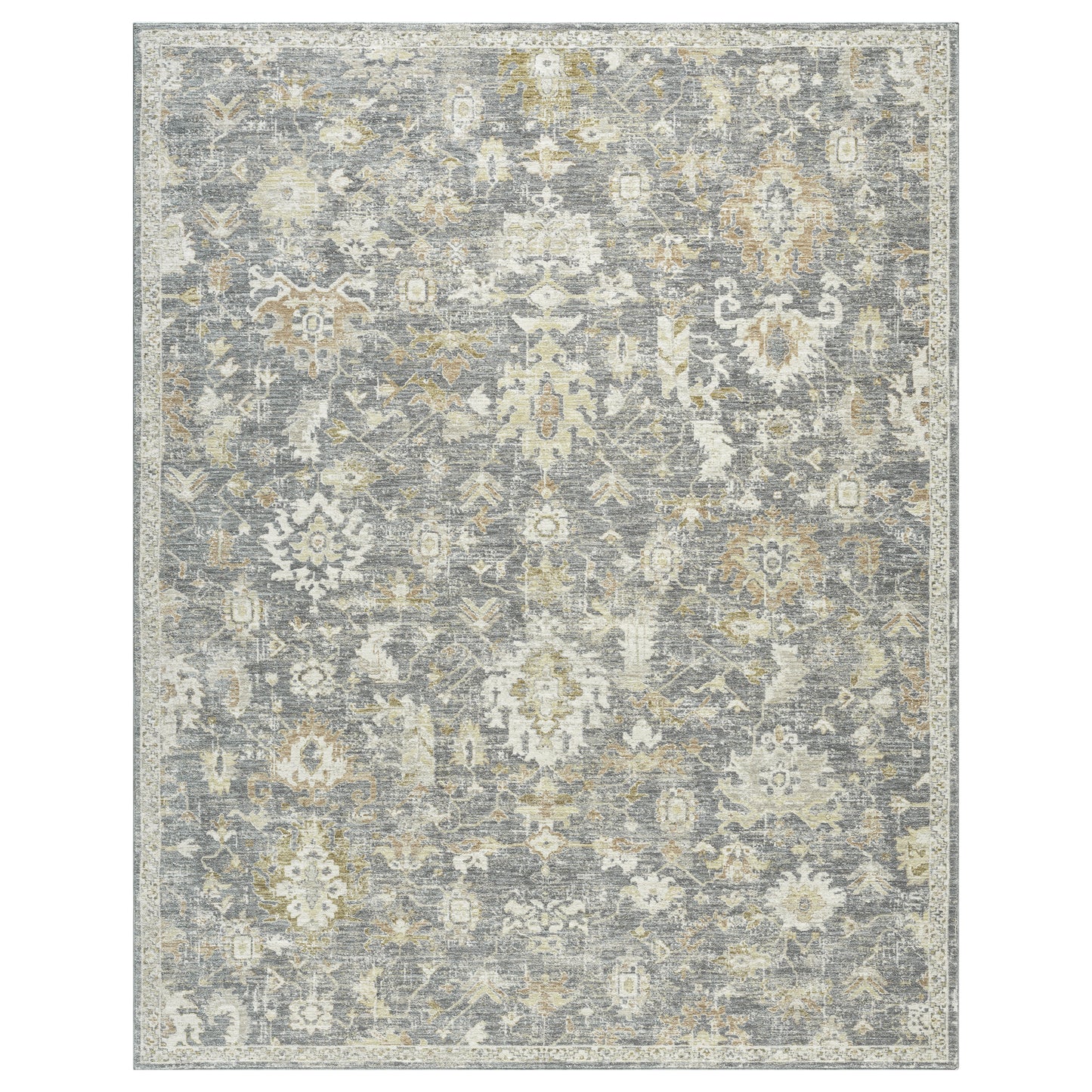 Miranda-82919 Farmhouse Power-Loomed Blue Cotton Indoor Area Rug - LR Home