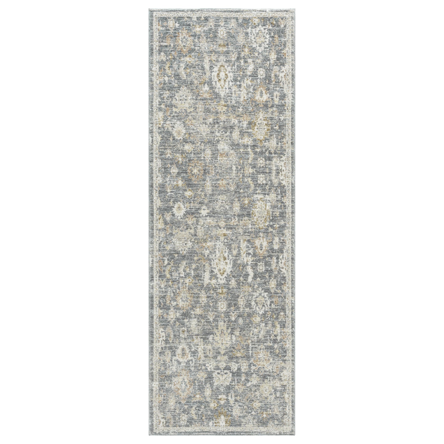 Miranda-82919 Farmhouse Power-Loomed Blue Cotton Indoor Area Rug - LR Home